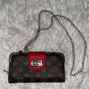 Cute mini brown and red wallet